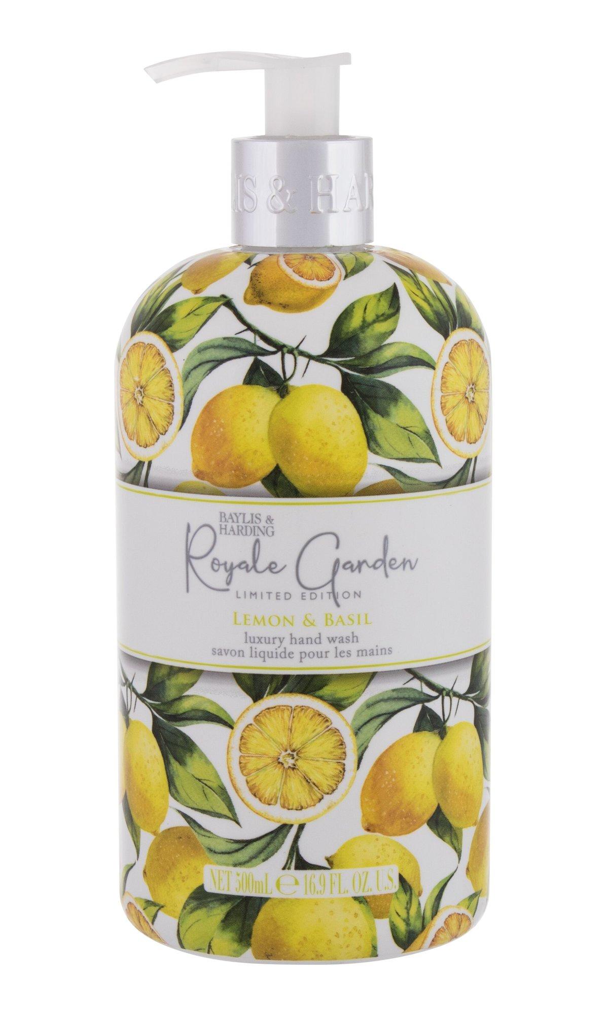 Baylis & Harding Royale Garden Lemon & Basil skystas rankų muilas, 500 ml