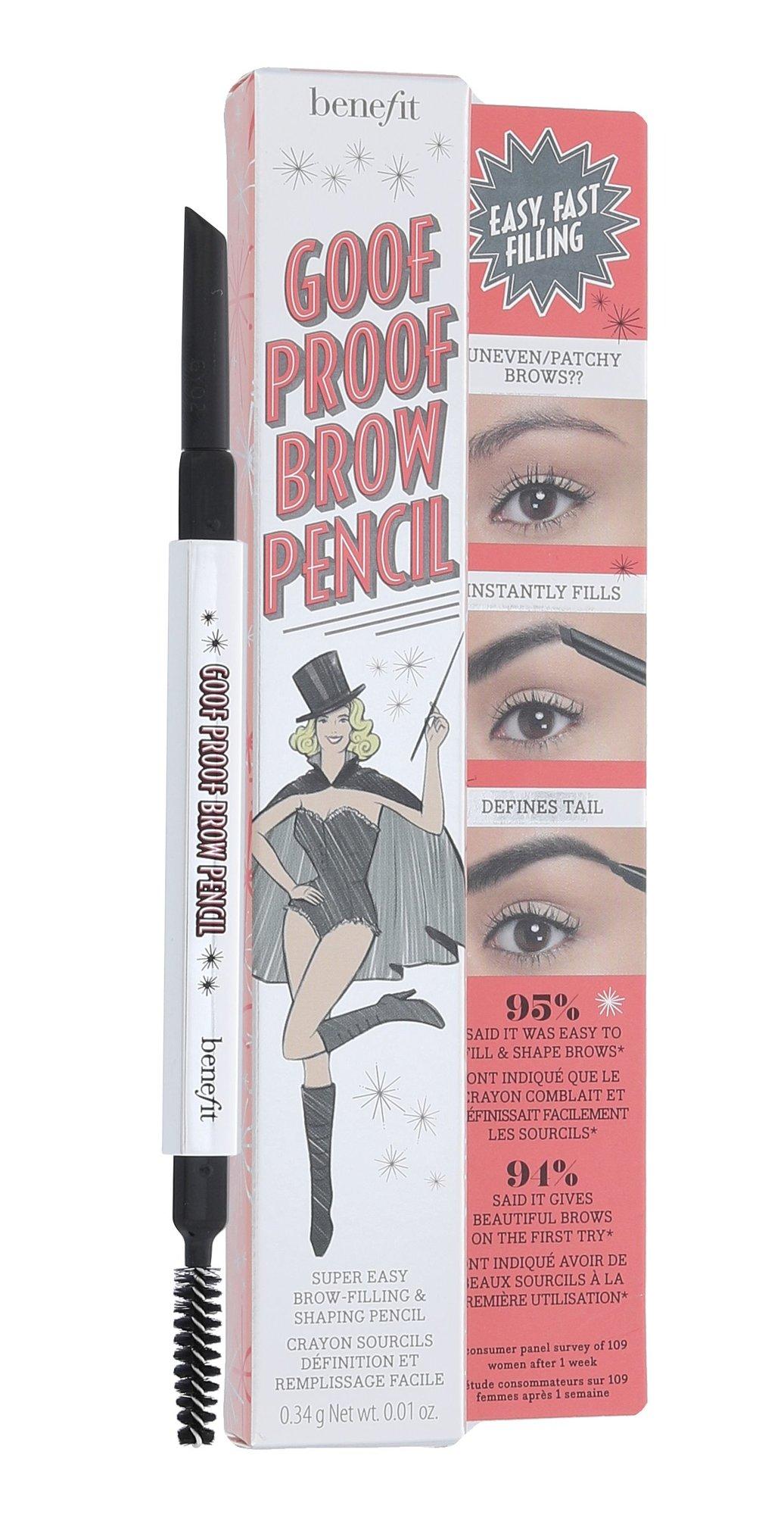 Benefit Goof Proof Eyebrow Pieštukas antakių pieštukas, atspalvis: 06 Cool Soft Juodas, 0,34 g