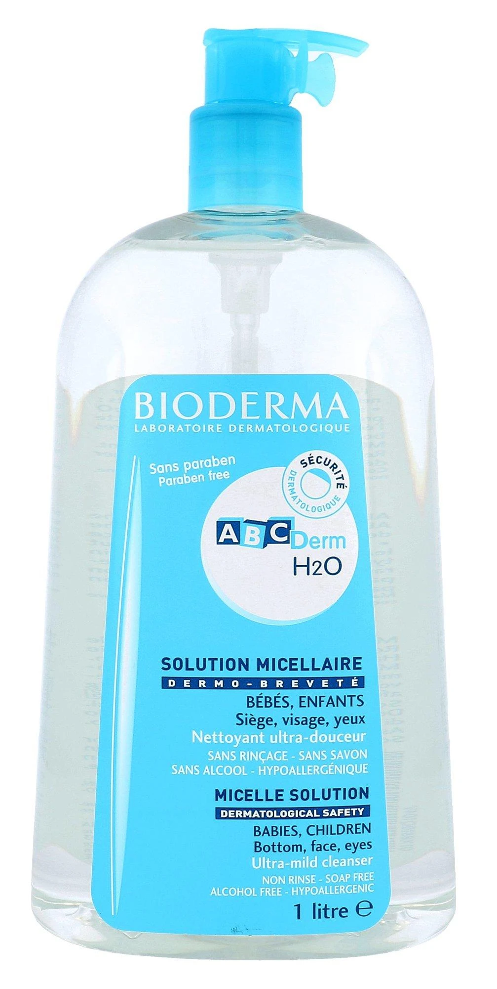 BIODERMA ABCDerm H2O Micellar Vanduo Micellar Vanduo vaikams, 1000 ml