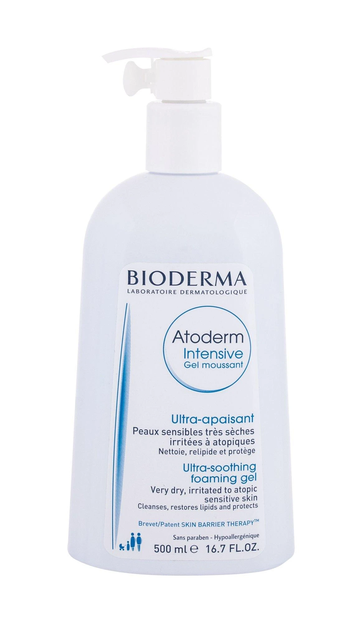 BIODERMA Atoderm Dušo želė švelnus gelinis prausiklis labai sausai ir atopiškai odai, 500 ml
