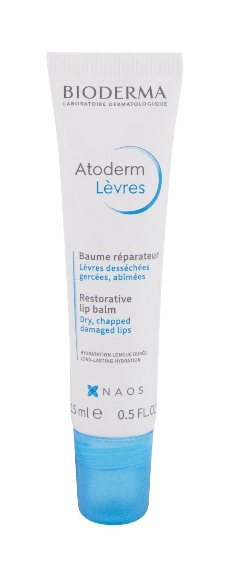 Bioderma Atoderm Repairing Lūpų balzamas atkuriamasis lūpų balzamas, 15 ml