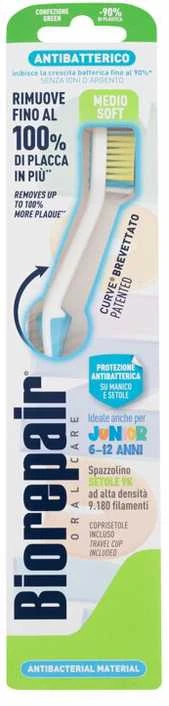 Biorepair Antibacterial Junior Dantų šepetėlis Medium Soft Dantų šepetėlis