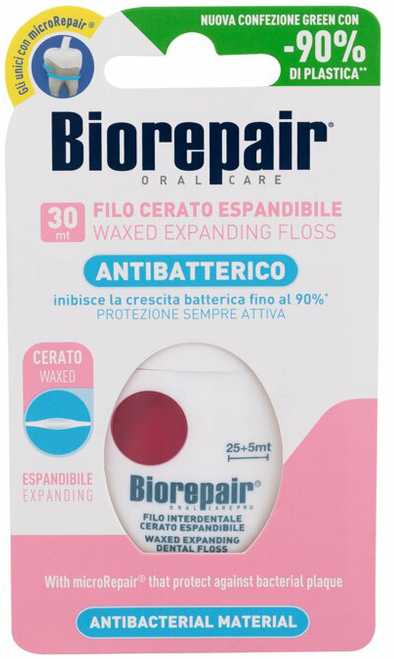 „Biorepair“ vaškuotas besiplečiantis dantų siūlas, 30 m