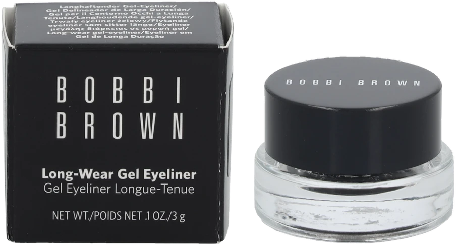 Bobbi Brown Long-Wear Gel Akių apvadas ilgai išliekantis gelinis akių apvadas, atspalvis: 01, Juodas Ink, 3 g