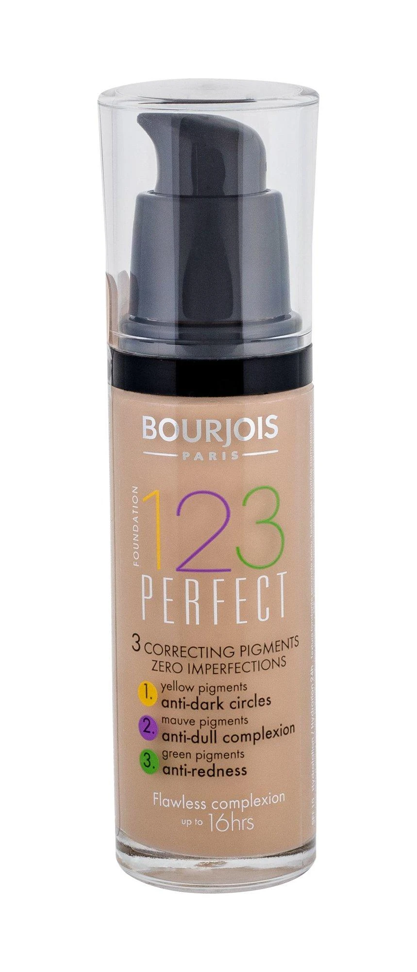 BOURJOIS Paris 123 Perfect skystas makiažo pagrindas, atspalvis: 53 rusvai gelsvas Clair, 30 ml