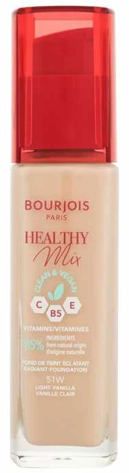 Makiažo pagrindas ,,Bourjois Healthy Mix Radiant Foundation", spalva: 51W Light Vanilla, 30ml