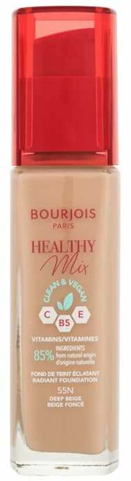 Makiažo pagrindas ,,Bourjois Healthy Mix Radiant Foundation", spalva: 55 Deep Beige, 30ml