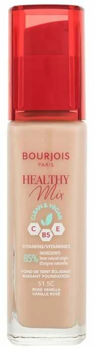 Makiažo pagrindas ,,Bourjois Healthy Mix Radiant Foundation", spalva: 51.5C Rose Vanilla, 30ml