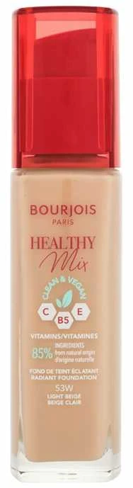 Makiažo pagrindas ,,Bourjois Healthy Mix Radiant Foundation", spalva: 53W Light Beige, 30ml