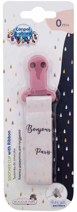 CANPOL BABIES čiulptuko segtukas su juostele BONJOUR PARIS, 51/026_pin