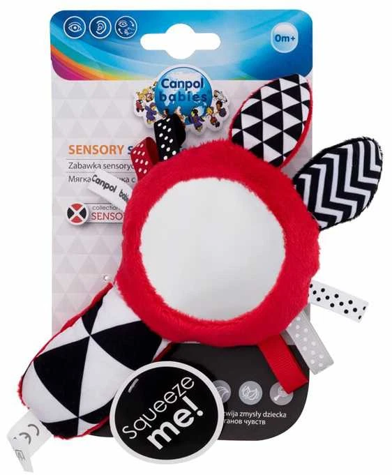 Canpol babies Minkštas kontrastinis žaislas su garsu ir veidrodžiu SENSORY TOYS 68/080