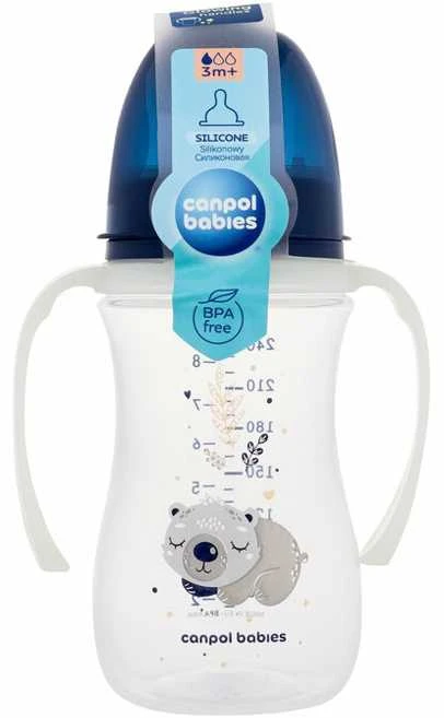 CANPOL BABIES Diegliukus mažinantis buteliukas 240 ml EasyStart Sleepy Koala, 35/237_blu