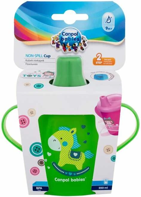 Canpolbabies CANPOL BABIES neišsipilantis puodelis, žalias, 250 ml, 31/200_gre