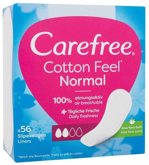 Carefree Cotton Aloe Kelnaičių įklotai 1 pakuotė - 56 vnt