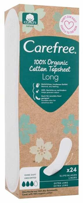 Carefree Organic Cotton Ilgi kelnaičių įklotai 24vnt