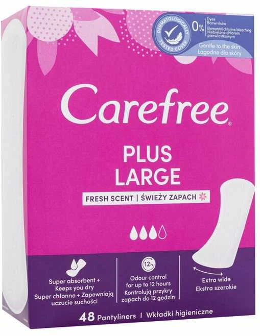 Carefree Plus Large higieniniai įklotai šviežio kvapo 48 vnt.