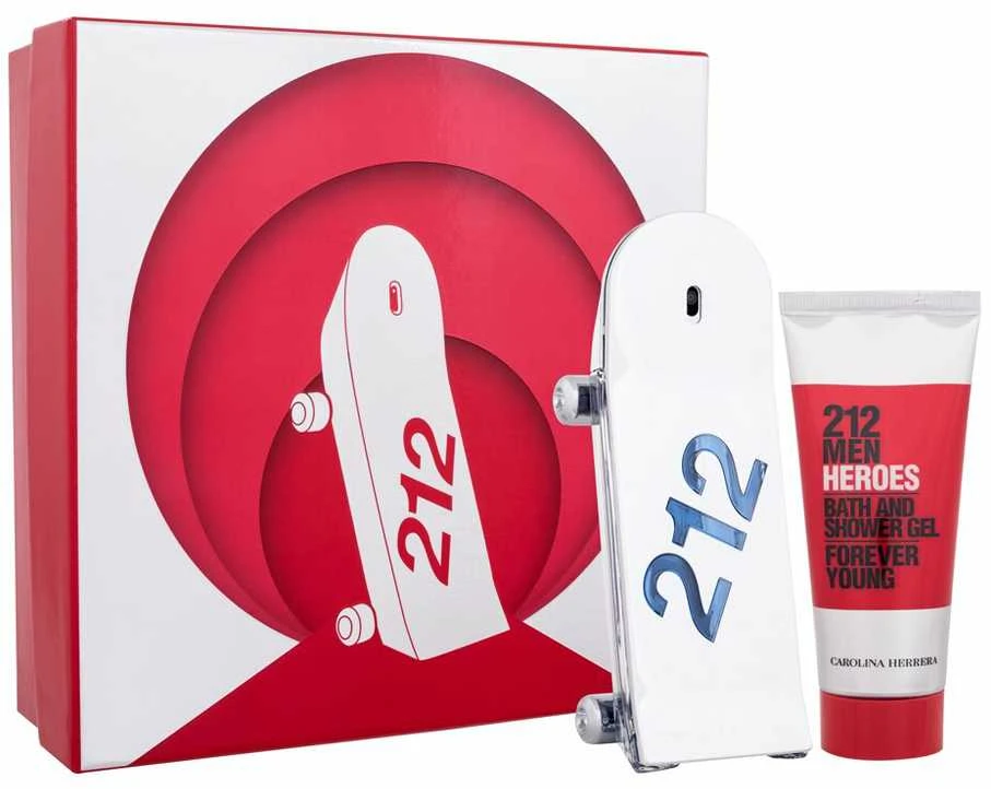 Rinkinys moterims Carolina Herrera 212 Heroes (kvepalai Carolina Herrera 212 Heroes EDT, 90 ml + dušo želė 100 ml)