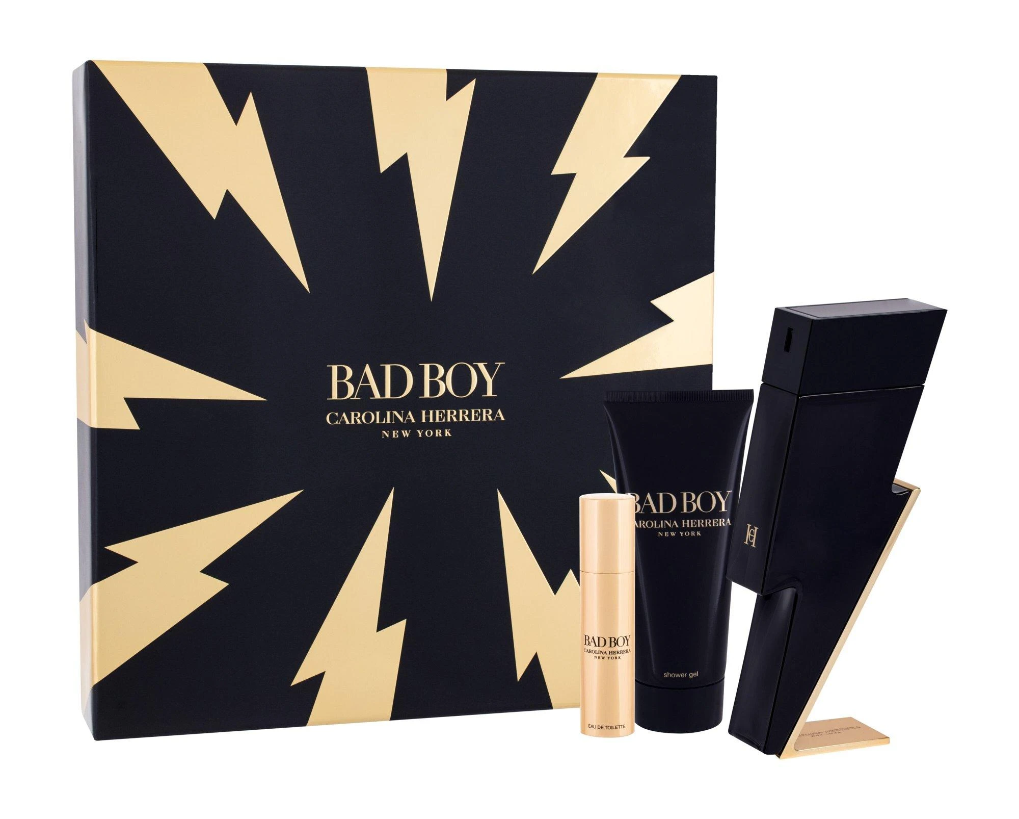 Carolina Herrera Bad Boy rinkinys vyrams (EDT, 100 ml + dušo želė, 100 ml + EDT, 10 ml)