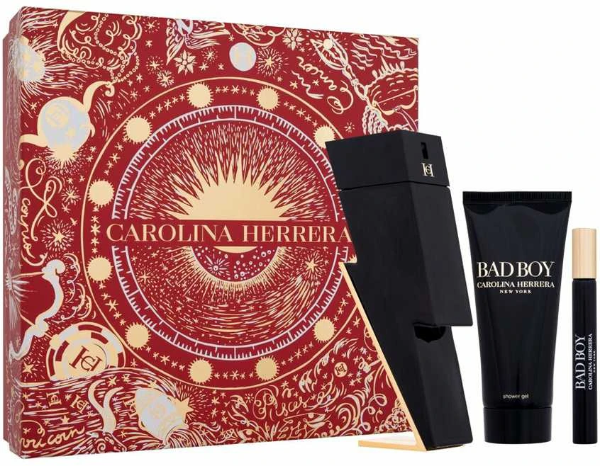 Carolina Herrera Bad Boy rinkinys vyrams (EDT, 100 ml + dušo želė, 100 ml + EDT, 10 ml)