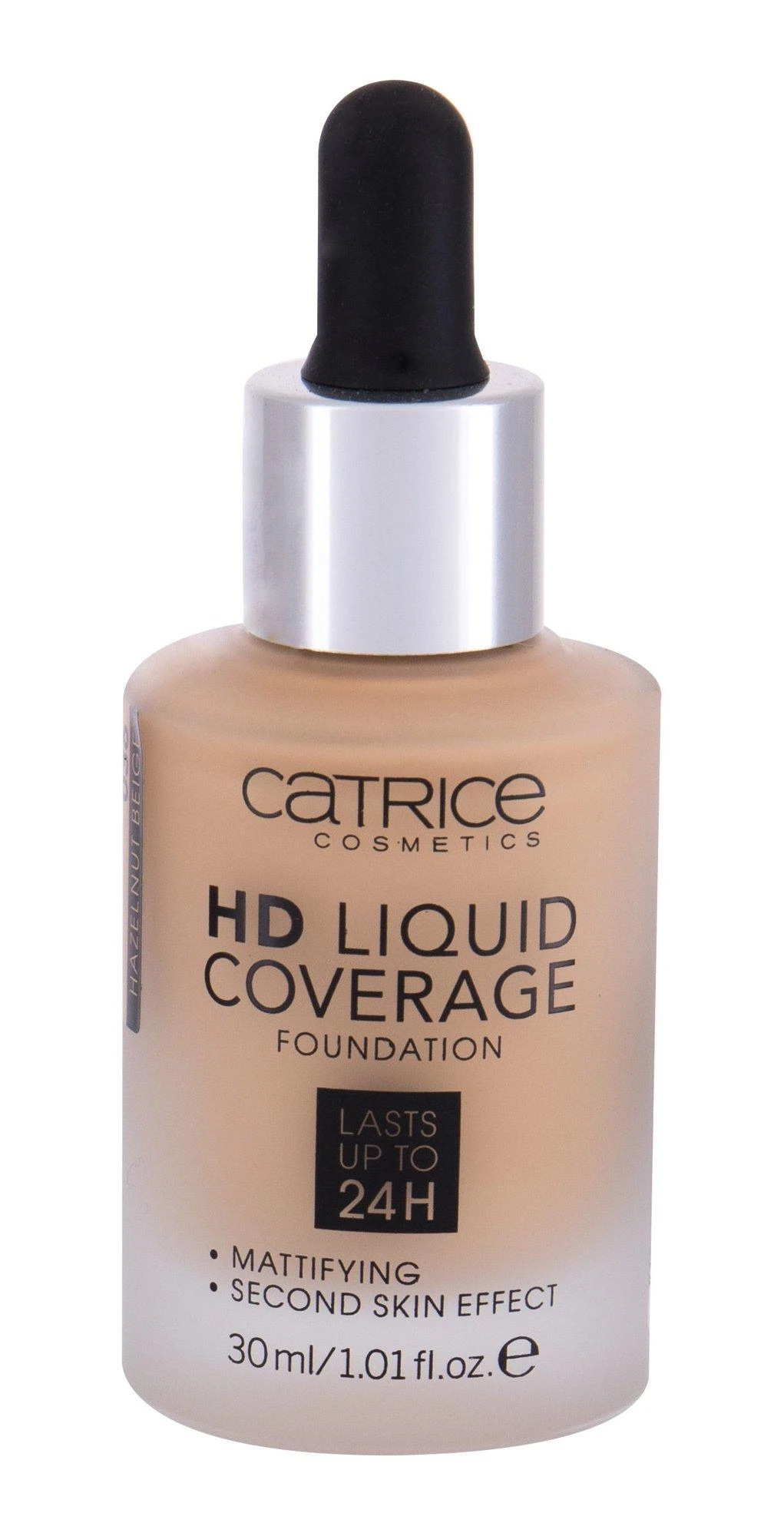 "Catrice Hd Liquid Coverage Foundation" dengiamasis makiažo pagrindas, išliekantis iki 24 val. 036 Lazdynų riešutas 30ml