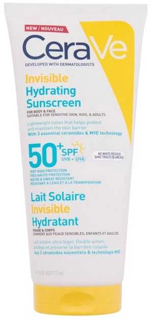 CeraVe Invisible Hydrating Protective Lotion SPF 50+ apsauginis losjonas nuo saulės, 177 ml