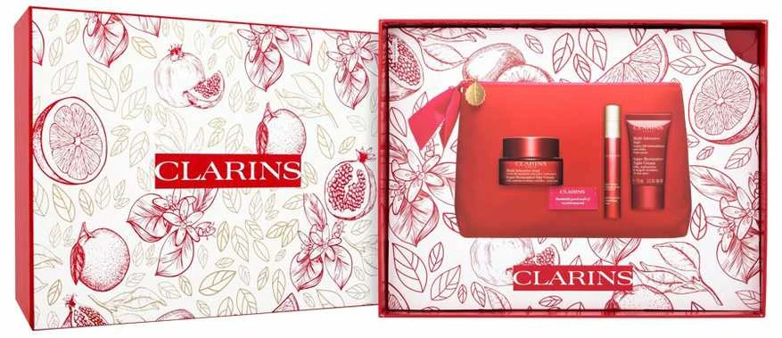 "Clarins Super Restorative Anti-Wrinkle Skin Care" dovanų rinkinys
