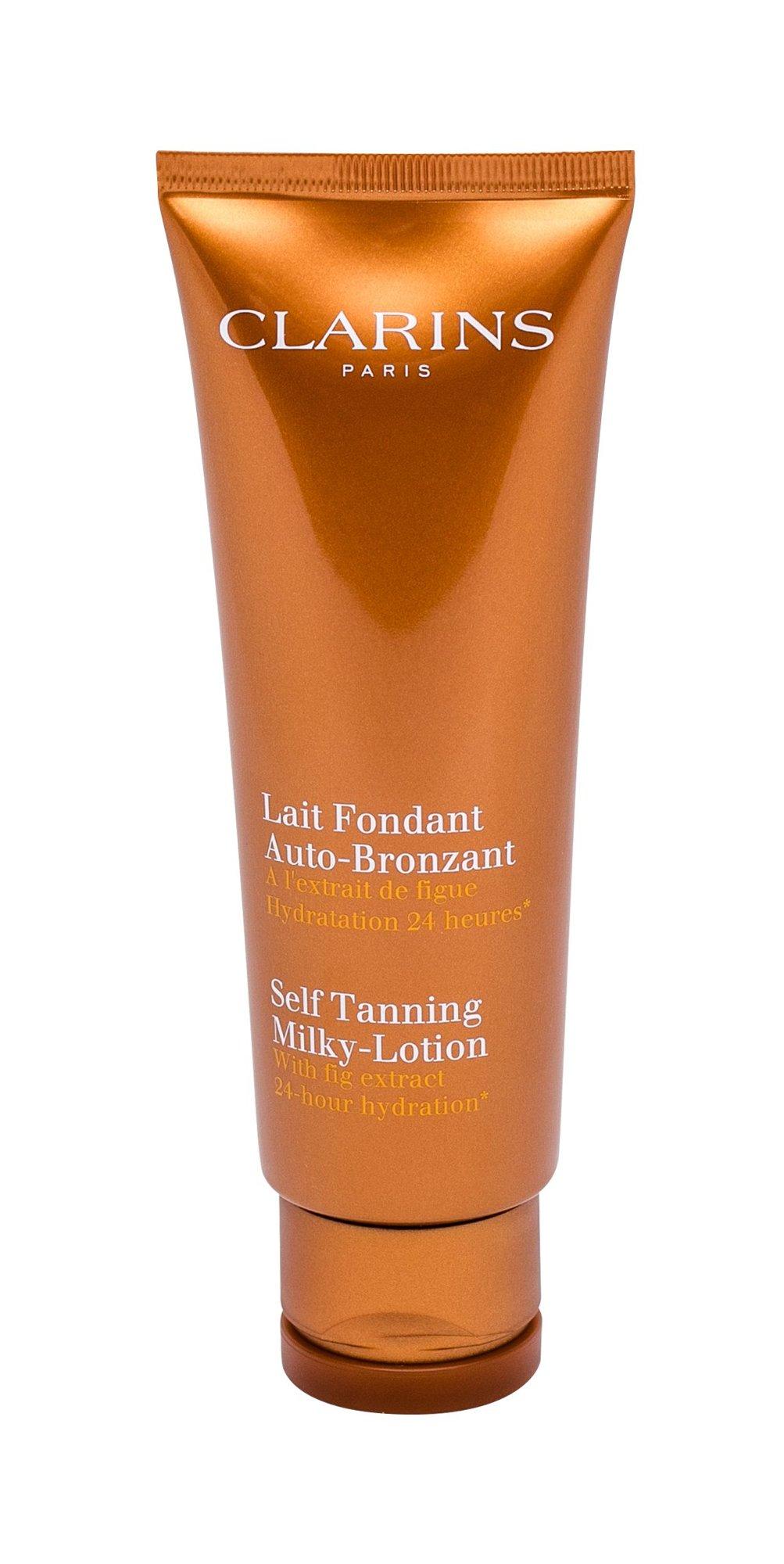 Clarins savaiminio įdegio pieniškas losjonas veidui ir kūnui savaiminio įdegio pienelis 125 ml