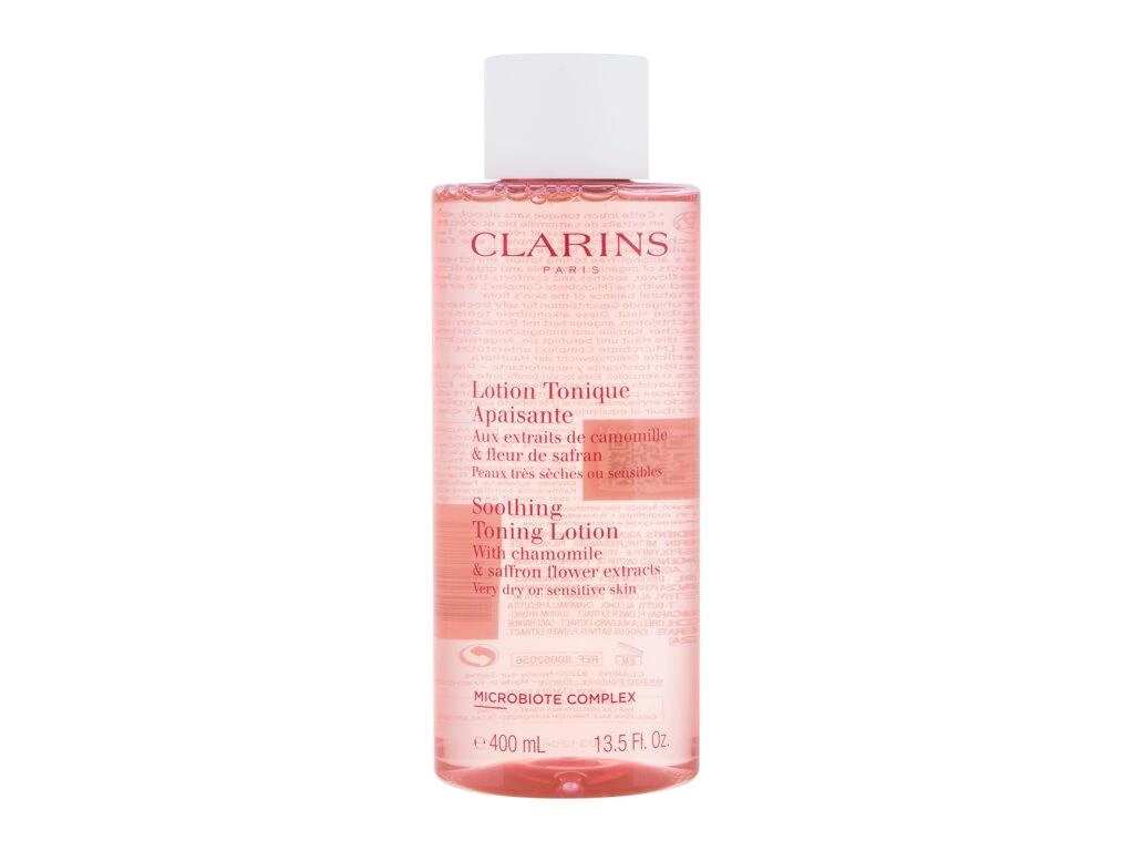 Clarins Soothing Toning Lotion Camomile & Saffron Flower tonikas sausai / jautriai odai, 400 ml