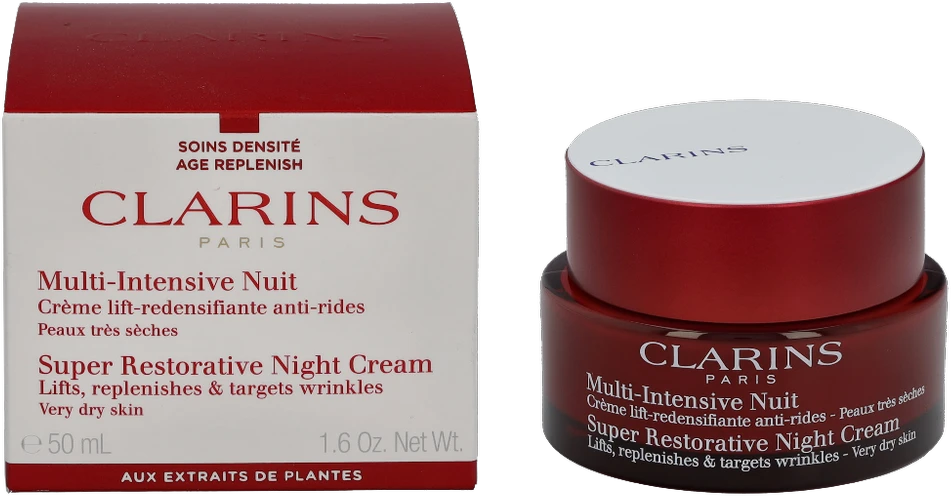 Clarins Super Restorative Night Kreminis Very Dry Skin Night Skin Kreminis moterims, 50 ml