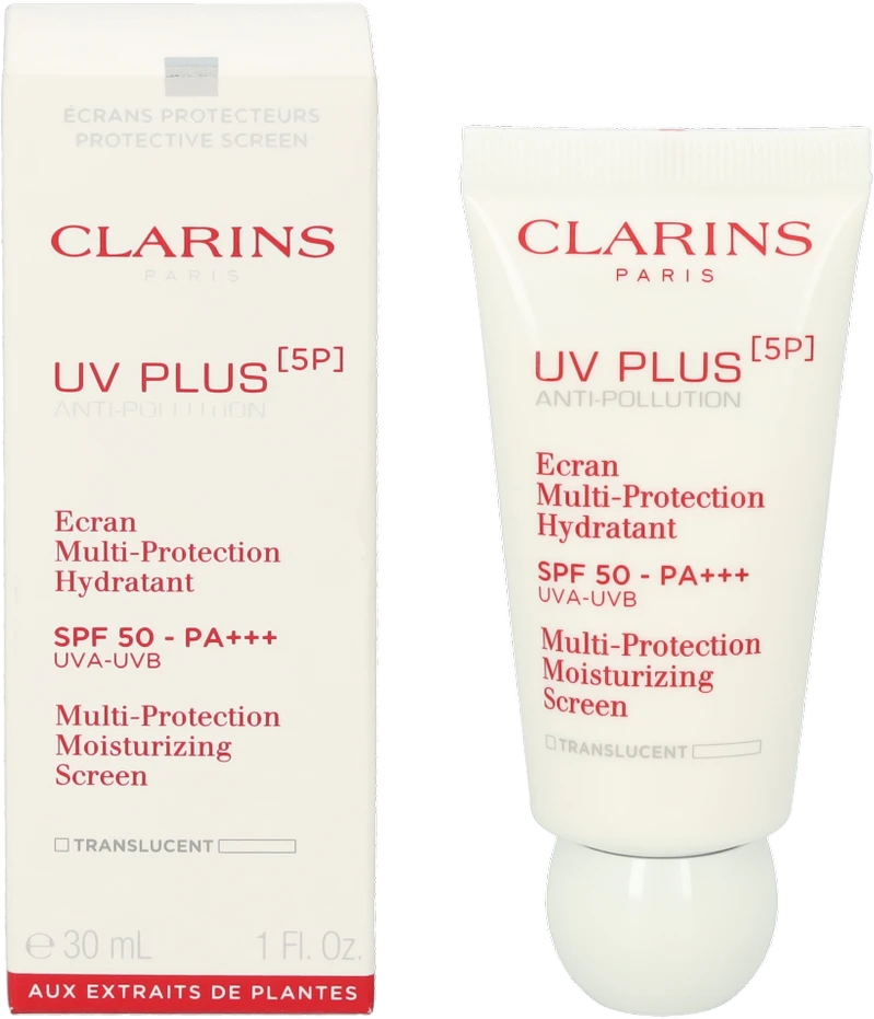 „Clarins UV Plus [5P]“ daugiafunkcinis drėkinamasis kremas nuo saulės SPF50, 30 ml