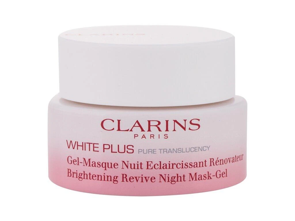 Clarins Baltas Plus Brightening Revive Night Mask-Gel Face Mask moterims, 50 ml