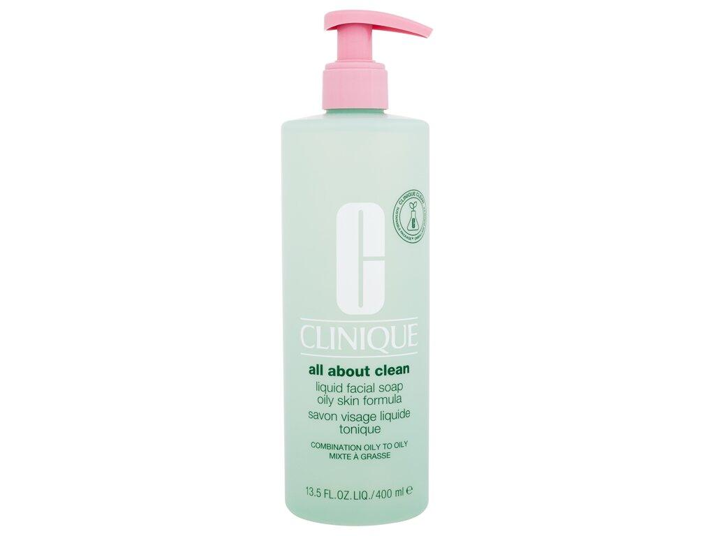 „Clinique All About Clean“ skystas veido muilas riebiai odai, valomasis muilas