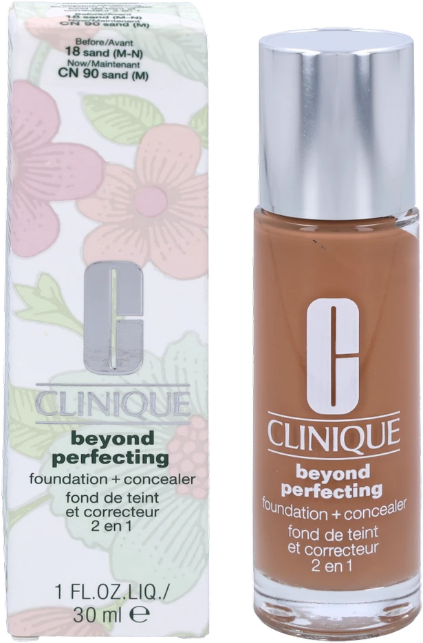 „Clinique Beyond Perfecting Foundation“ makiažo pagrindas ir kaukė „18 Sand“, 30 ml