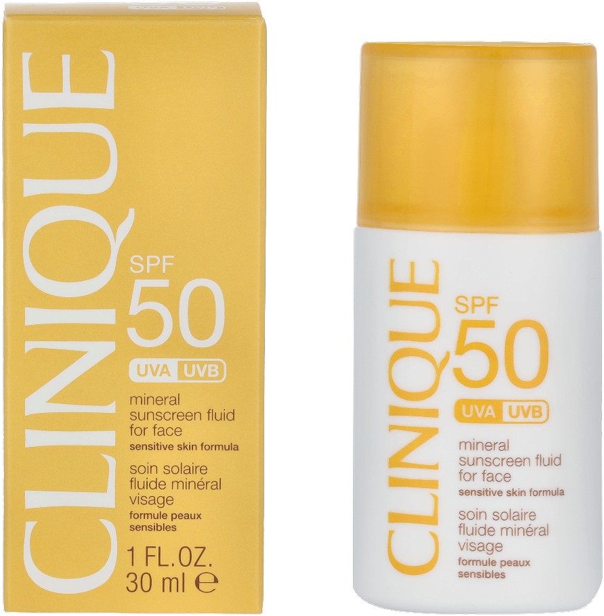 Clinique Sun Mineral Sunscreen Fluid For Face SPF 50 veido apsauga nuo saulės, 30 ml