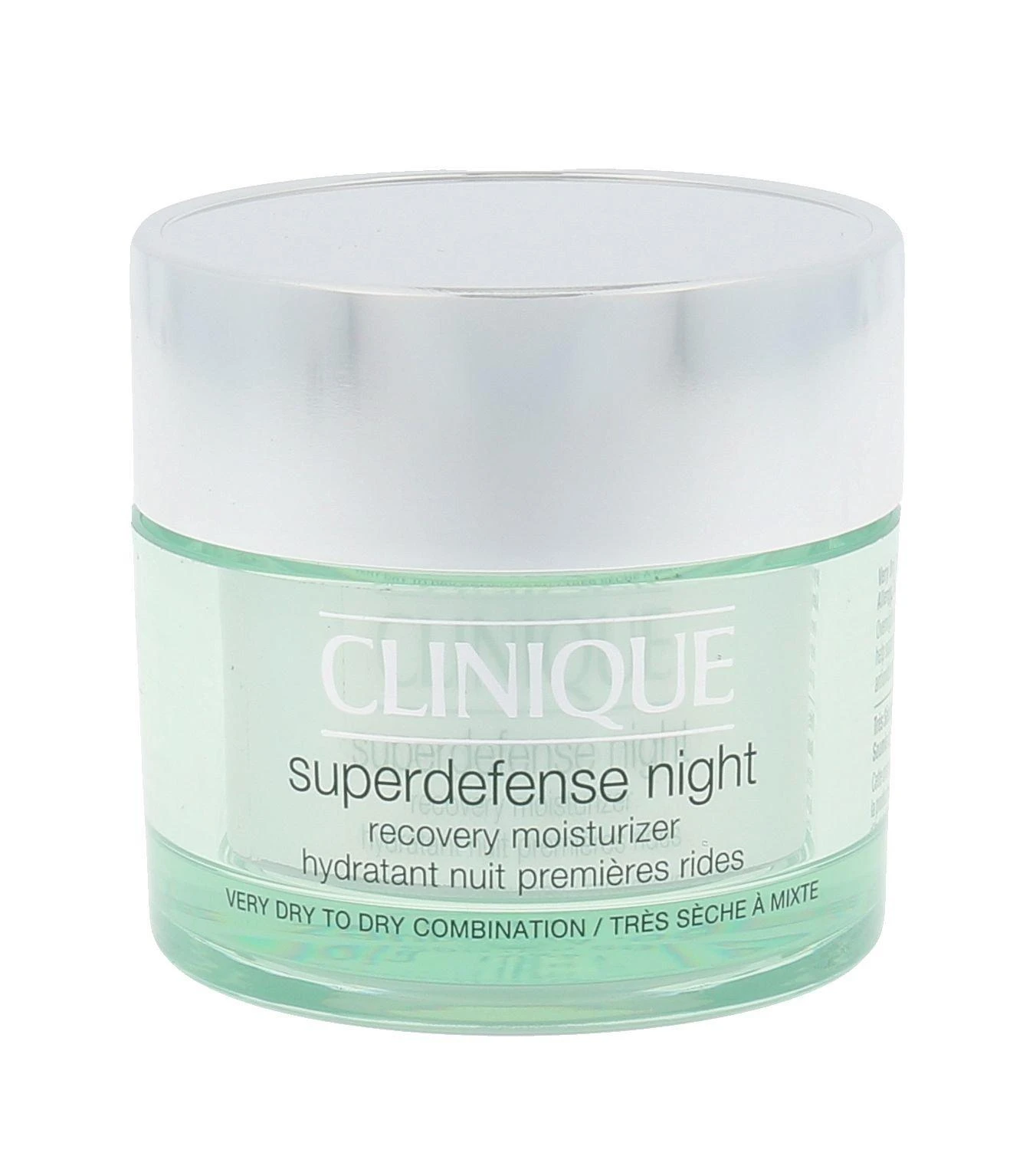Clinique Superdefense Night Recovery Moisturizer atstatantis naktinis veido kremas sausai / mišriai odai, 50 ml