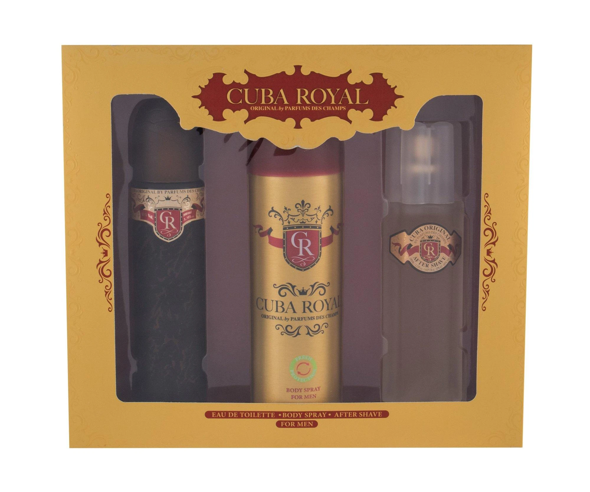 Cuba Royal rinkinys vyrams (EDT, 100 ml + dezodorantas, 200 ml + losjonas po skutimosi, 100 ml)