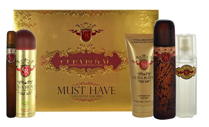 Cuba Royal rinkinys vyrams (EDT, 100 ml + losjonas po skutimosi, 100 ml + dušo želė, 200 ml + dezodorantas, 200 ml + EDT, 35 ml)