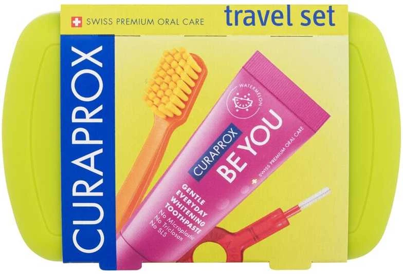 Curaprox Travel Set Šepetėlis do zębów žalia 1szt