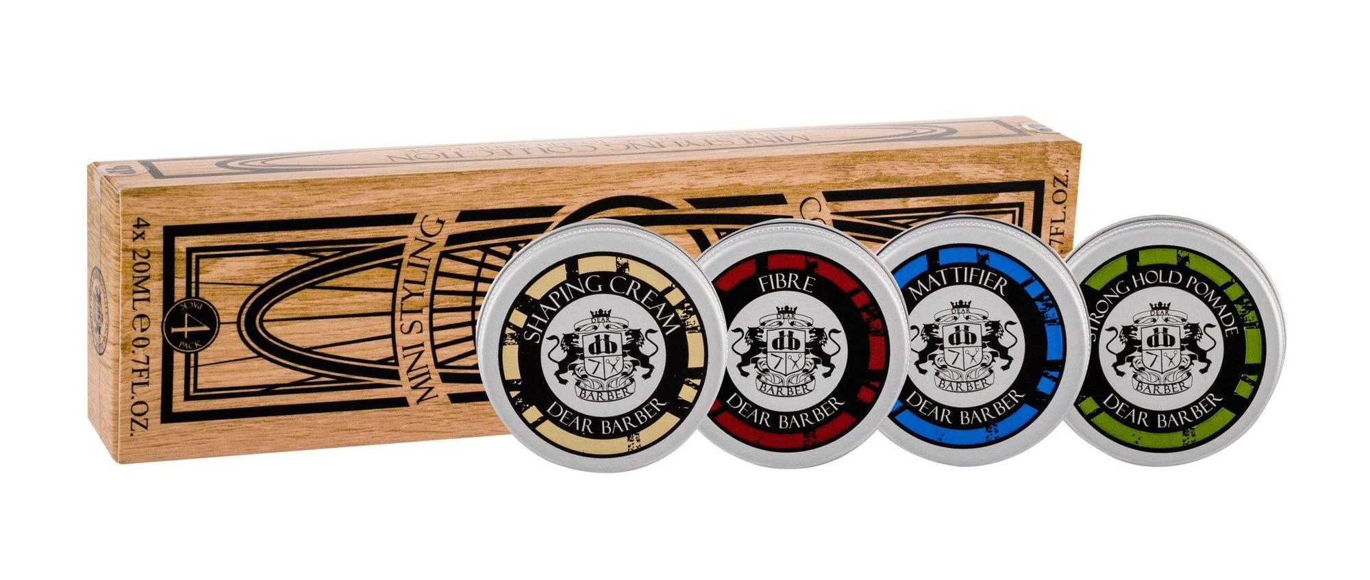 „Dear Barber“ mini stiliaus rinkinys, 4 vnt., 20 ml