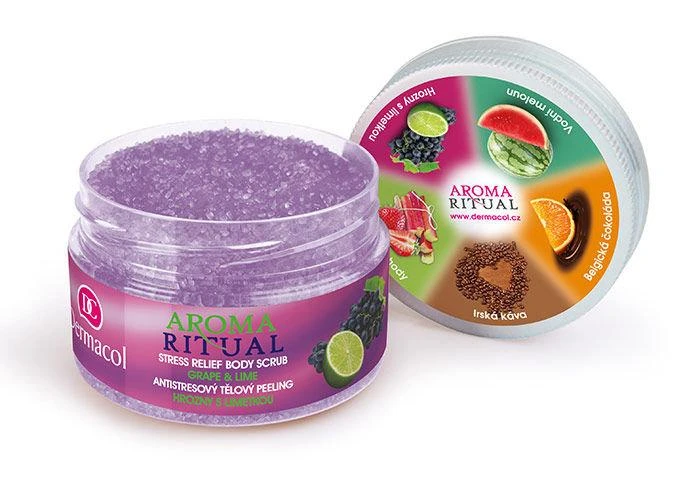 Dermacol Aroma Ritual Grape & Lime Body Peeling moterims, 200 g
