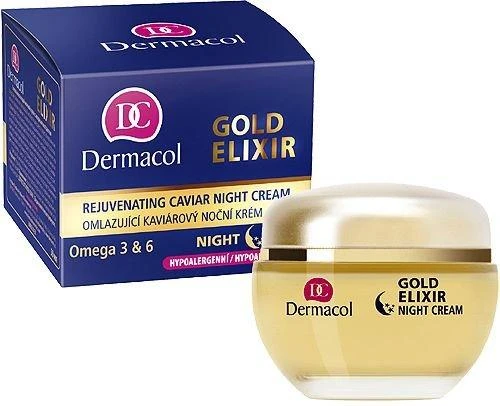 Dermacol Gold Eliksyras Night Skin Kreminis moterims, 50 ml