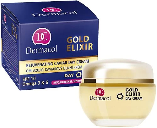Dermacol Gold Eliksyras Day Kreminis moterims, 50 ml