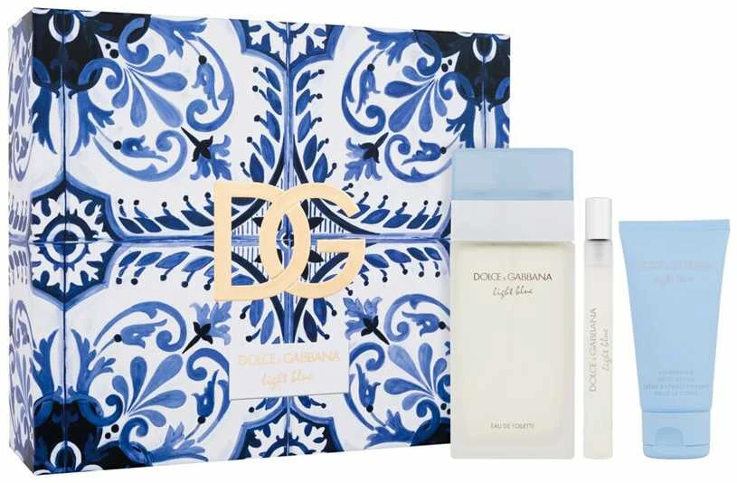 Kvepalų rinkinys moterims Dolce & Gabbana Light Blue (EDT, 100 ml + kūno kremas 50 ml + EDT 10 ml)