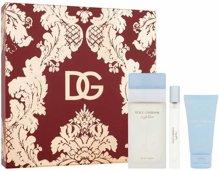 Kvepalų rinkinys moterims Dolce & Gabbana Light Blue (EDT, 100 ml + kūno kremas 50 ml + EDT 10 ml)