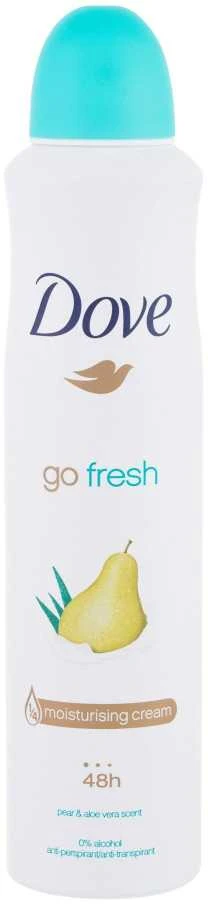 Dove Go Fresh Pear And Aloe Vera Dezodorantas Antiperspirant 48h Purškiklis purškiamas antiperspirantas, 250 ml