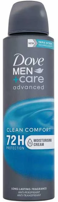 Dove Men + Care Advanced Clean Comfort Antiperspirant vyrams, 150 ml