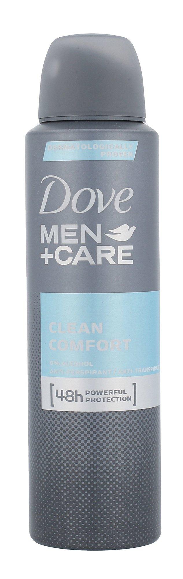 Dove Antiperspirant Purškiklis Men + Care Clean Comfort, 150 ml