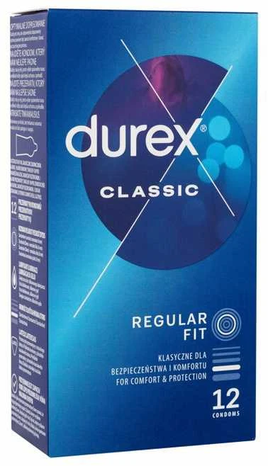 Durex Classic Prezervatyvai, 12 vnt.