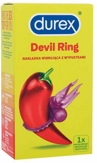Durex Vibruojantis žiedas su gumbeliais „Devil Ring“