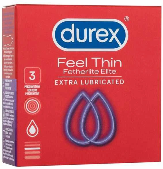 Durex Fetherlite Elite prezervatyvai 3 vnt itin ploni